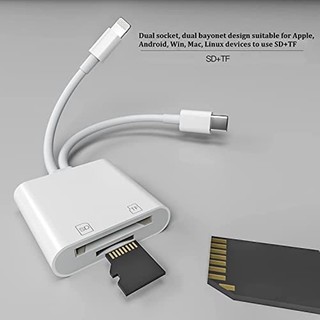 Đầu Đọc Thẻ Nhớ CCLCC 2 Trong 1 Cho iPhone / iPad SD / Android USB Type C