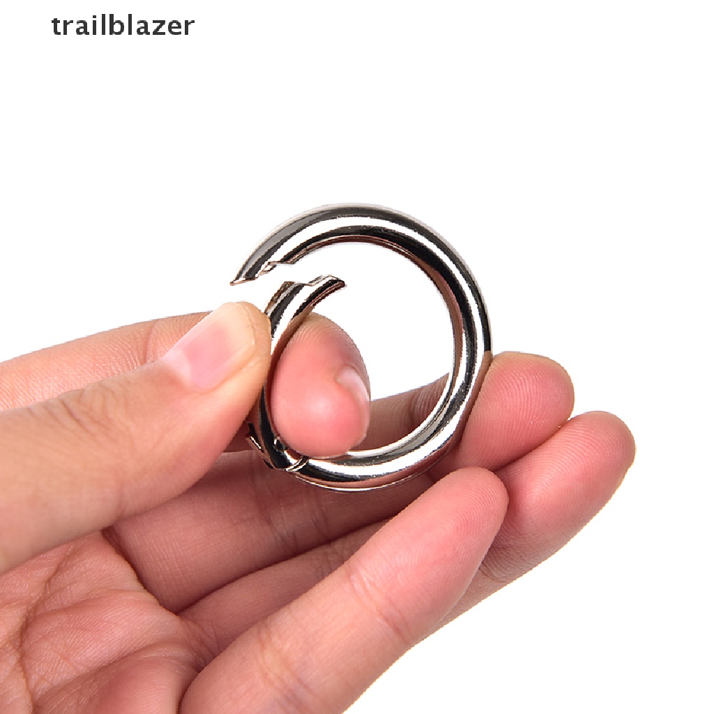 Set 5 Móc Khóa Tròn Bằng Kim Loại 35mm Đa Năng Tiện Dụng