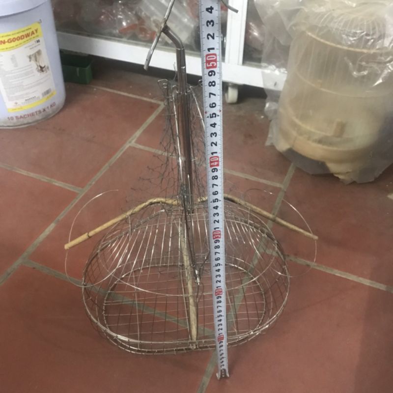 Lồng Bẫy Chào Mào 2 cửa chất liệu inox siêu nhạy , lồng inox bẫy chim 50x25x45cm