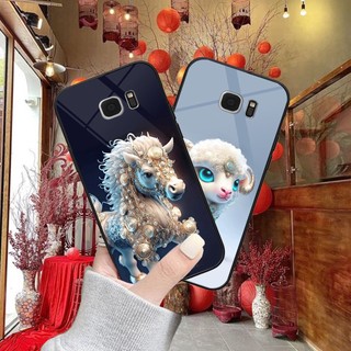 Ốp lưng kính cường lực Samsung S7 / S7 EDGE đủ 12 con giáp mẫu thủy tinh. Ốp tráng gương cao cấp