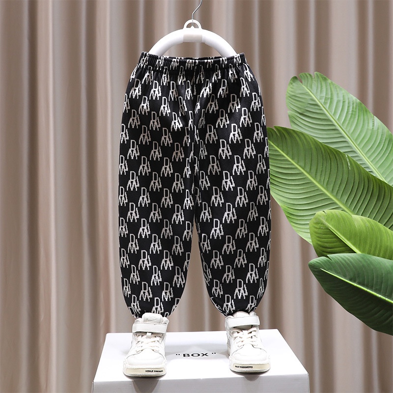 Quần dài YAOEENH dáng rộng lót lông cừu dày dặn họa tiết kẻ sọc thời trang thu đông dành cho trẻ em 90-160cm