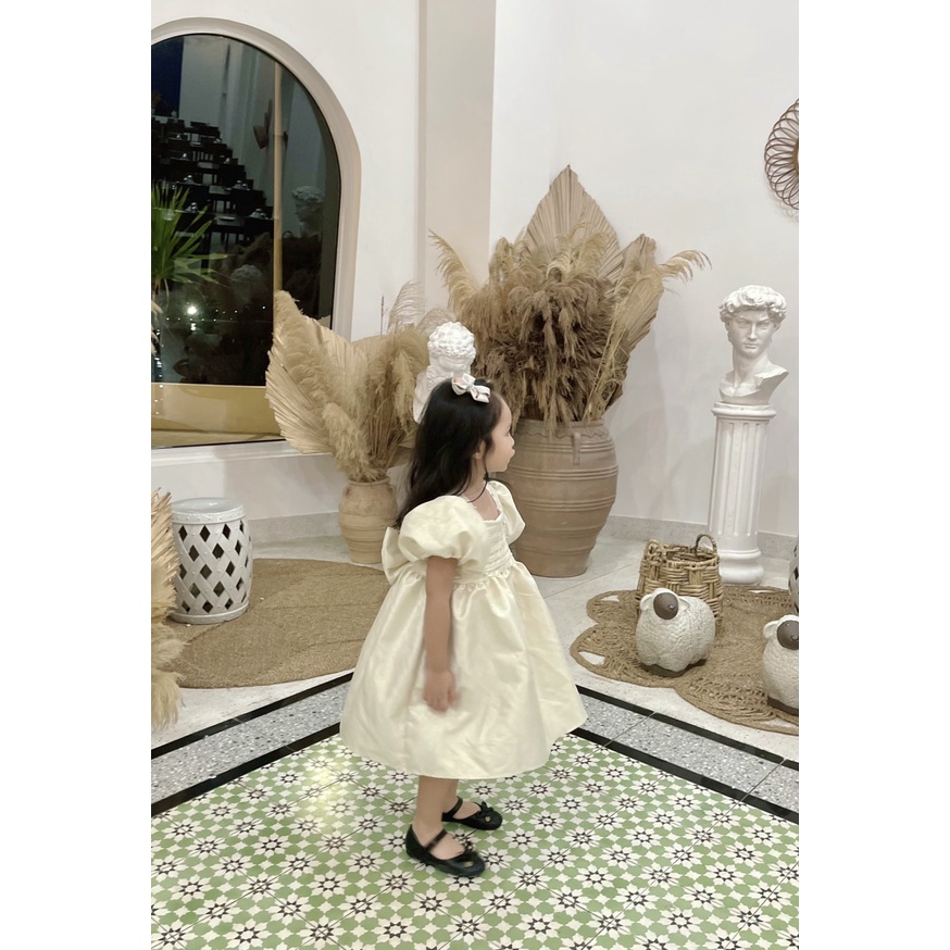 Váy taffa ánh nhũ ngọc Lennco cho bé gái