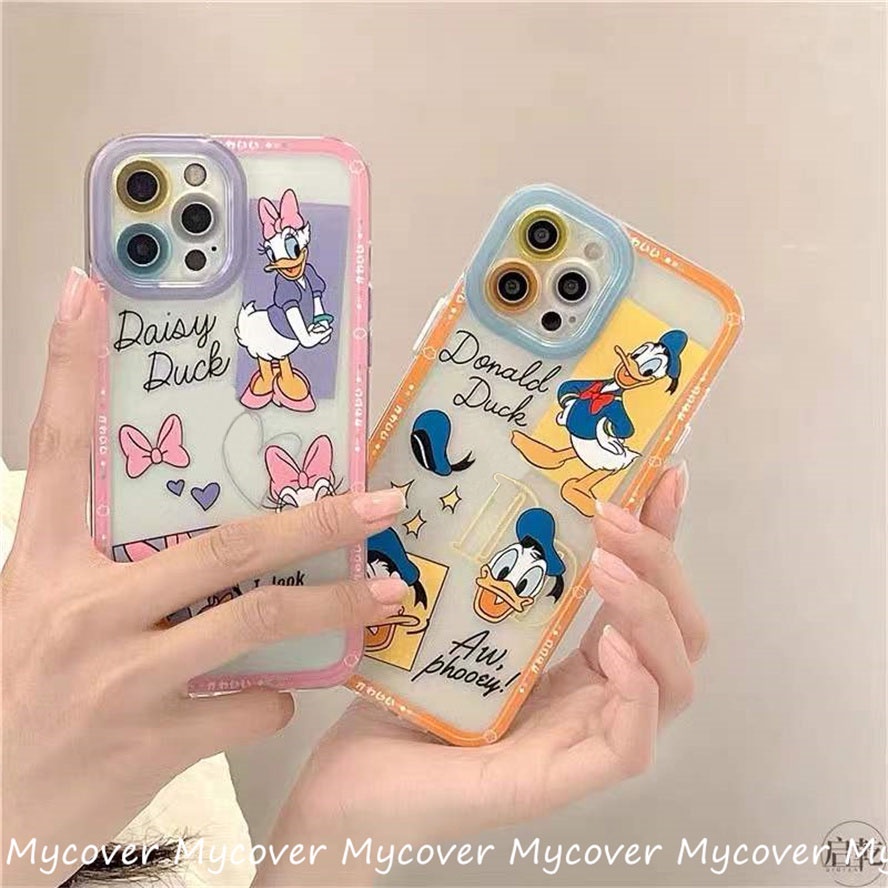 Ốp Điện Thoại Silicon Họa Tiết Vịt Donald Dễ Thương Chống Sốc Cho Iphone 11 12 13 14 Pro Max X Xr Xs 8 7 6 Plus SE 2020