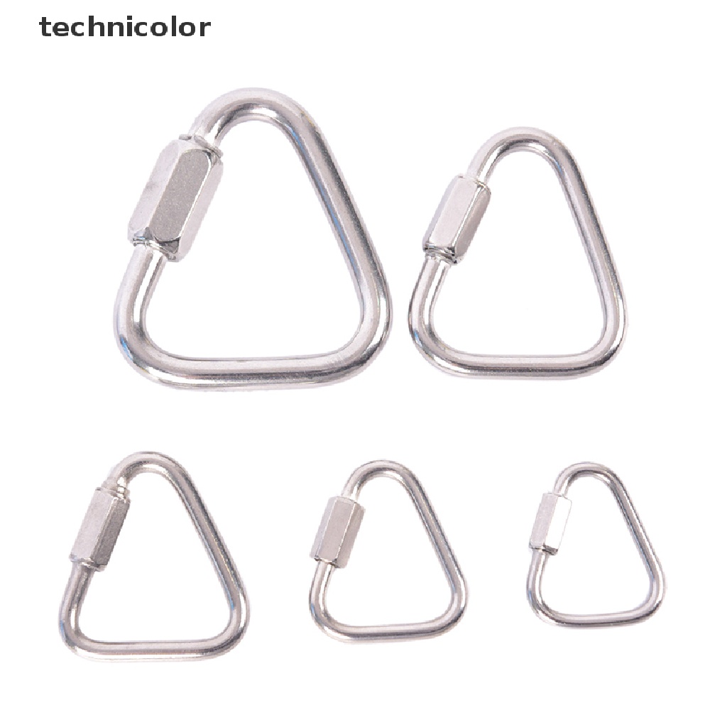 Móc Khóa Hình Tam Giác Bằng Thép Không Gỉ Nhiều Màu Sắc