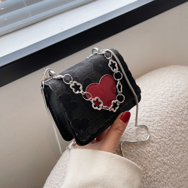 Túi Đeo Chéo Mini Màu Đen Ngọt Ngào Thời Trang Cao Cấp