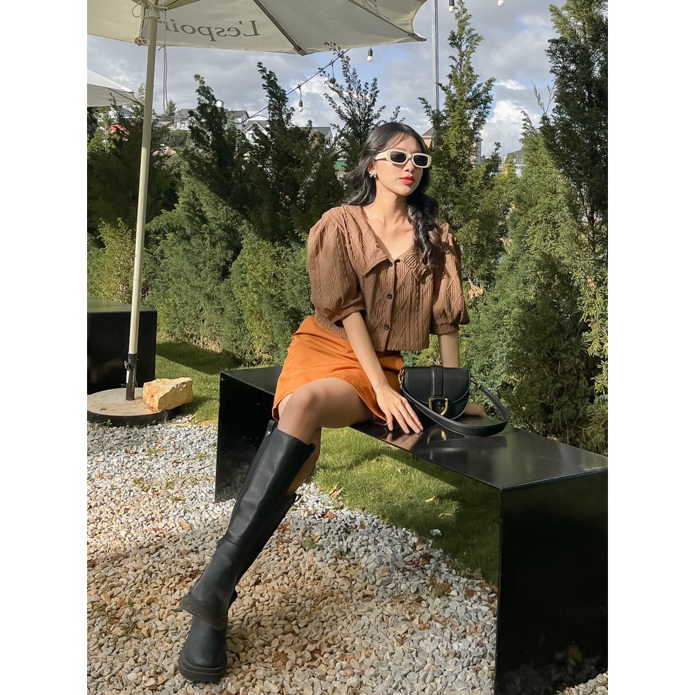 Chân Váy Nâu Bò LEO's clothing CVNL23