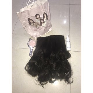 Tóc kẹp U Capelli+xịt dưỡng+lược gương