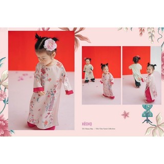 Áo dài Tứ Linh mẹ và bé