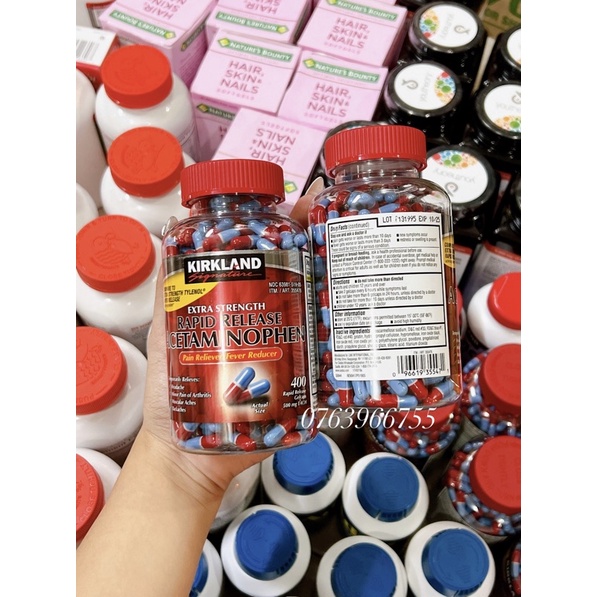 Viên Uống Acetaminophen 500mg 400 viên mỹ