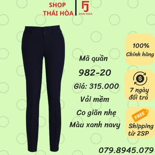 Quần tây Thái Hòa màu xanh đen vải nhẹ thoải mái 982-20
