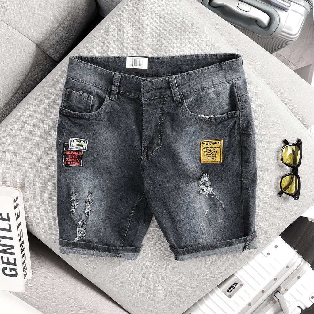 Quần Short Jean Nam co giản mặc thoải mái chuẩn from chất jean bò chuẩn y hình hợp thời trang dạo phố nhiều mẫu MS209