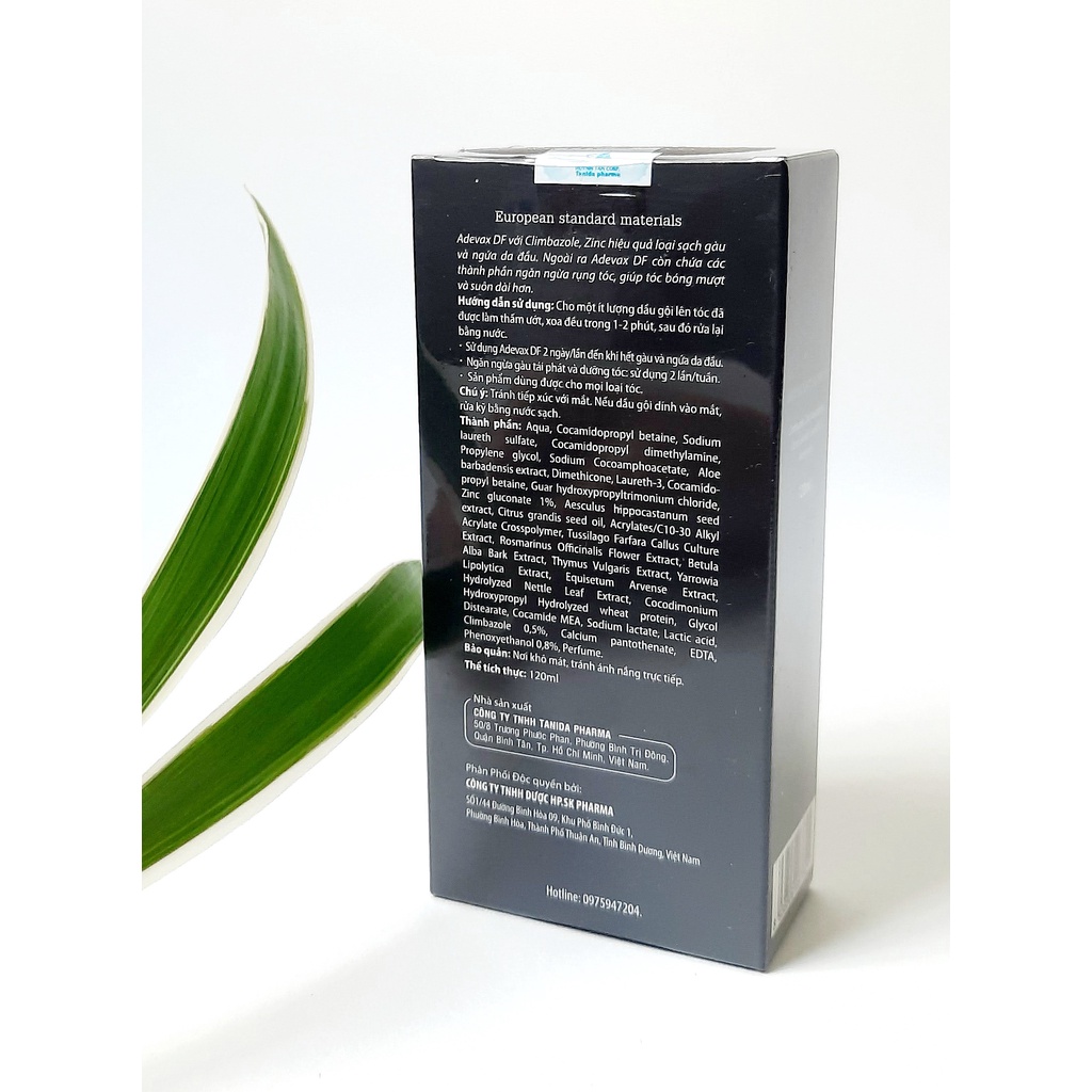 ADEVAX DF loại sạch gàu và ngứa da đầu, ngăn ngừa rụng tóc, giúp tóc bóng mượt