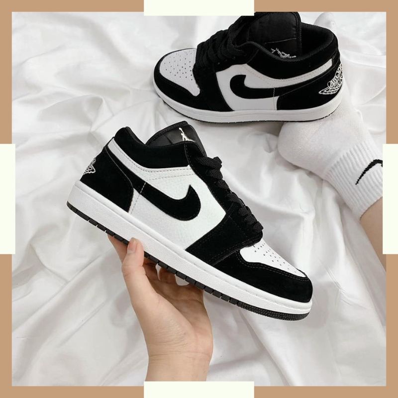 Giày Jordan Cổ Thấp Nam Nữ, Giày JD1 Panda Cổ Thấp Thời Trang Full Box Bill Hàng Đẹp