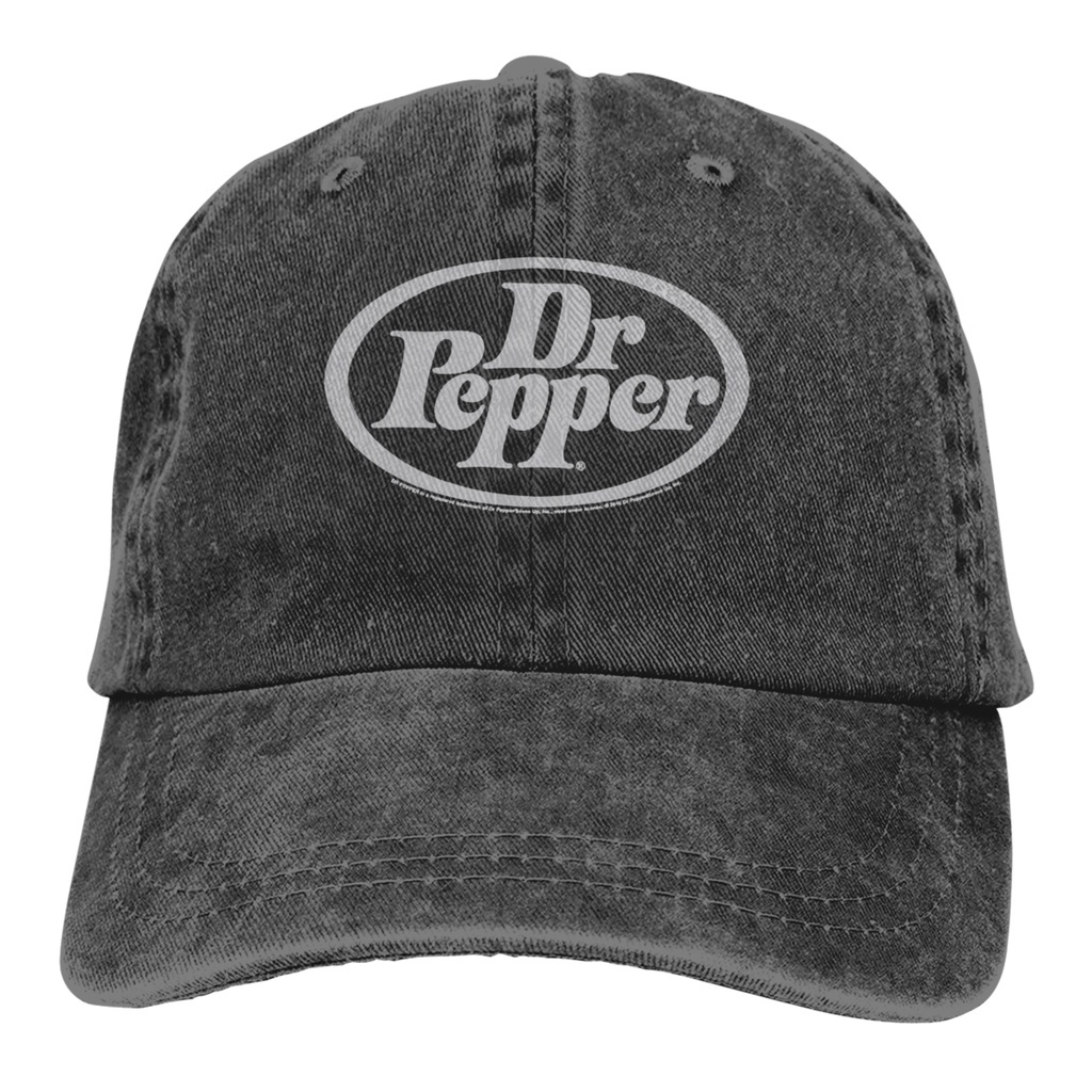 Mũ cao bồi thời trang Luv Dr Pepper Dr Pepper Logo hình bầu dục Màu đỏ thẫm Cổ điển Mũ bóng chày thô