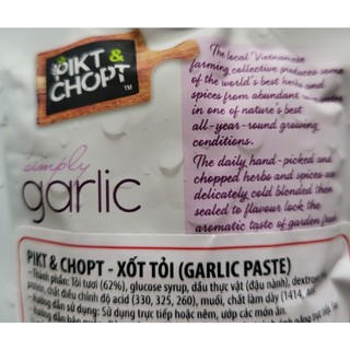 [túi 75g] XỐT TỎI [VN] PIKT CHOPT Simply Garlic Paste