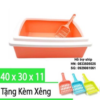 Chậu đựng cát vệ sinh chữ nhật nhỏ cho mèo nhỏ làm từ nhựa dẻo loại 1 siêu dày dặn