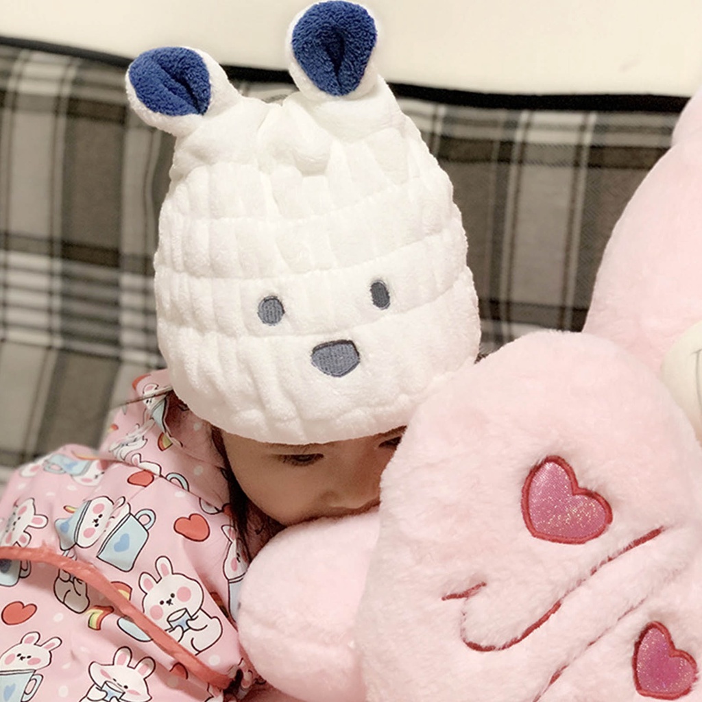 Babyfair Trẻ Em Tóc Mũ Mềm Mại Có Thể Điều Chỉnh Chống Phai Màu Dễ Thương Nhanh Khô Cho 2 Đến 15 Tuổi