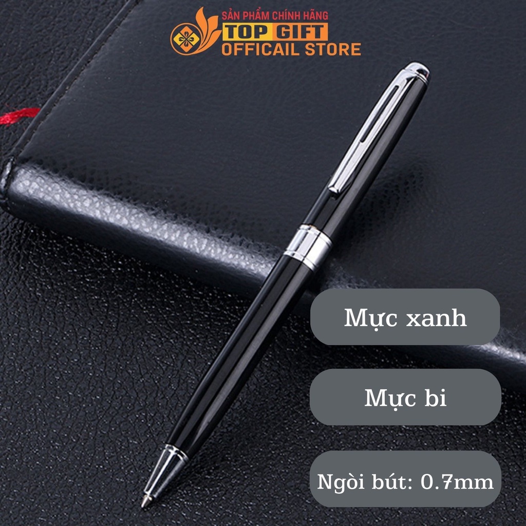 Bút ký khắc tên cao cấp xoay TopGift P018DBV 0.7mm quà tặng sinh nhật doanh nghiệp