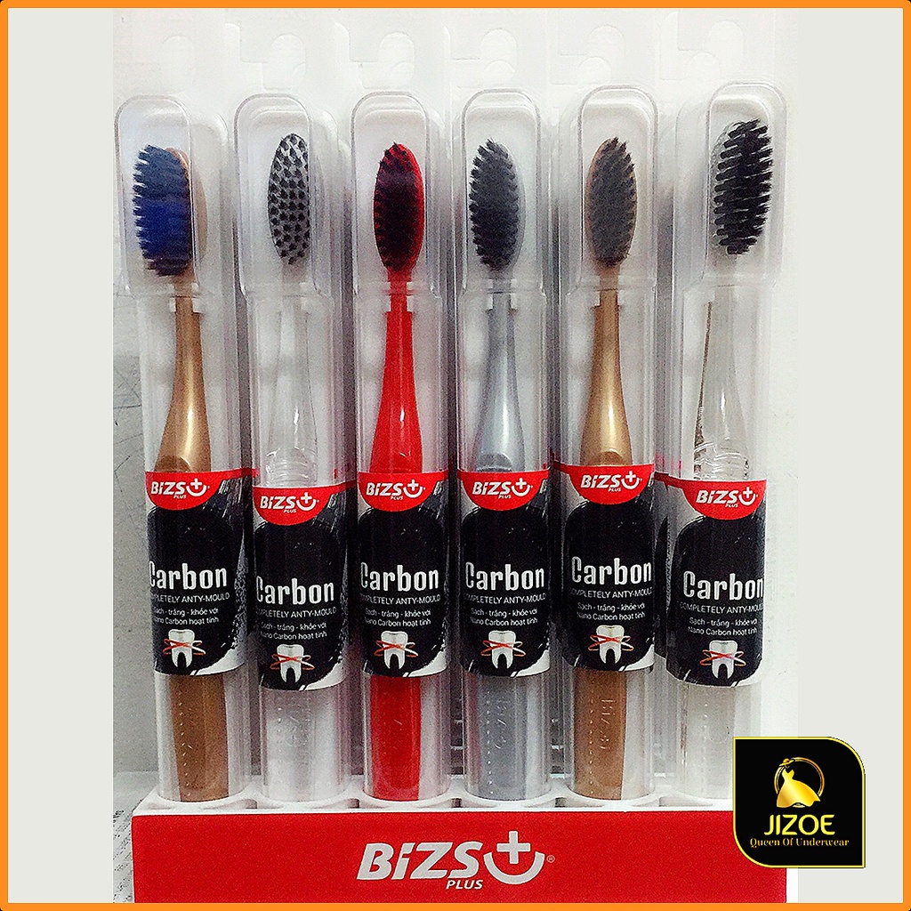 Bàn chải đánh răng Bizs+ Carbon/Zenshine/Pearl Ngoc Trai siêu mềm chăm sóc răng miệng sạch trắng khỏe JIZOE BCH01