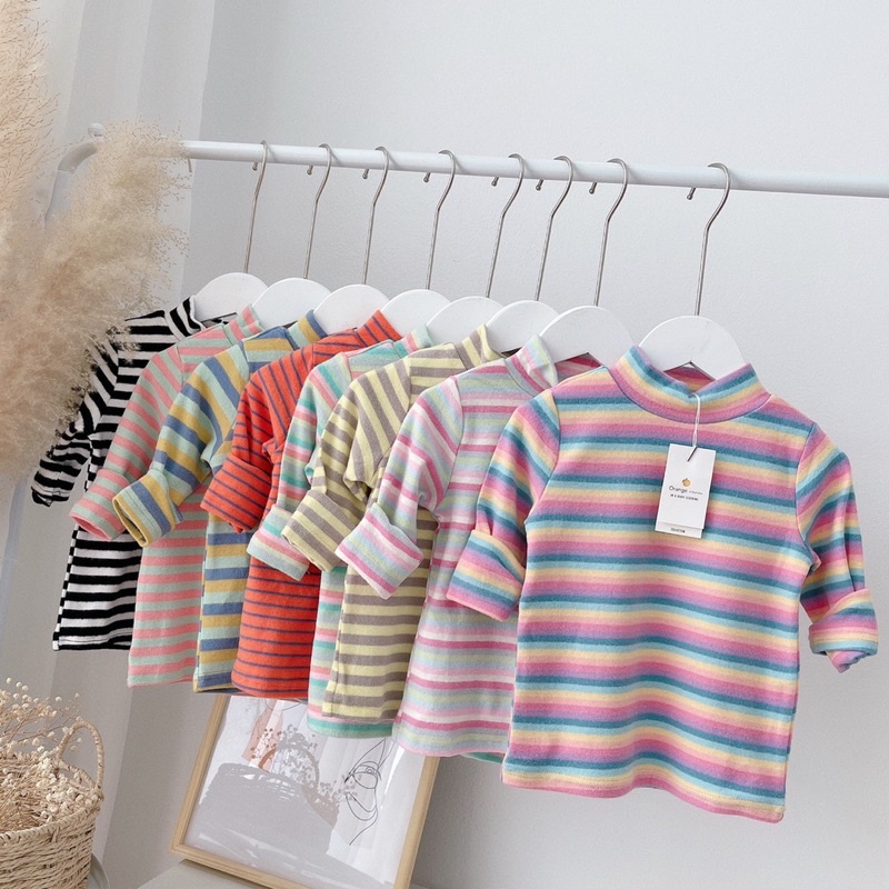Áo giữ nhiệt cổ 3 phân size đại 20-40 kg dày đẹp❤️ Áo giữ nhiệt cotton len cho bé