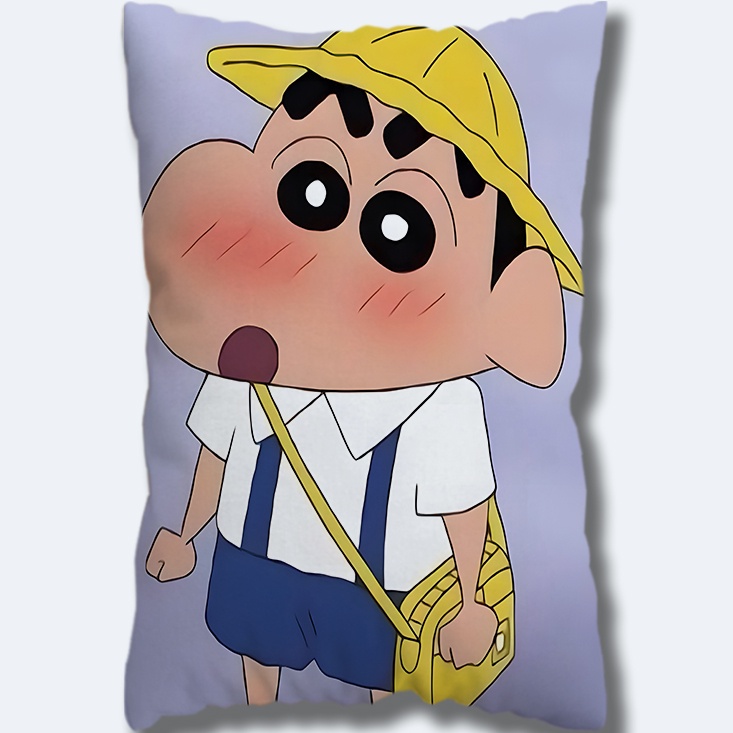 Vỏ Gối Polyeste Một Mặt In Hình Cậu Bé Bút Chì Shin-chan Dễ Thương Trang Trí Nhà Cửa