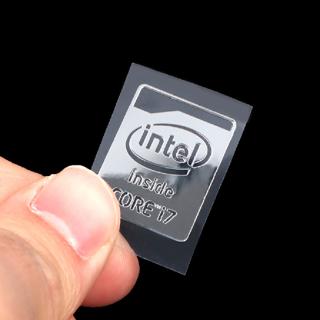 Miếng Dán Kim Loại Màu Bạc In Logo Laptop Intel CORE i3 i5i7
