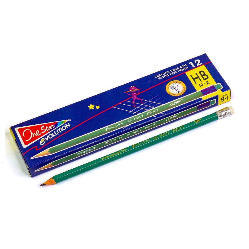 Bút chì Pháp Conté Evolution 2B có Tẩy (12C/HỘP)