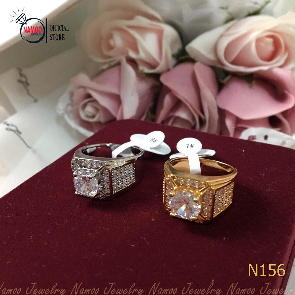 Nhẫn Nam N143 Đính Đá Đẳng Cấp Mạnh Mẽ Cho Phái Mạnh Namoo Jewelry