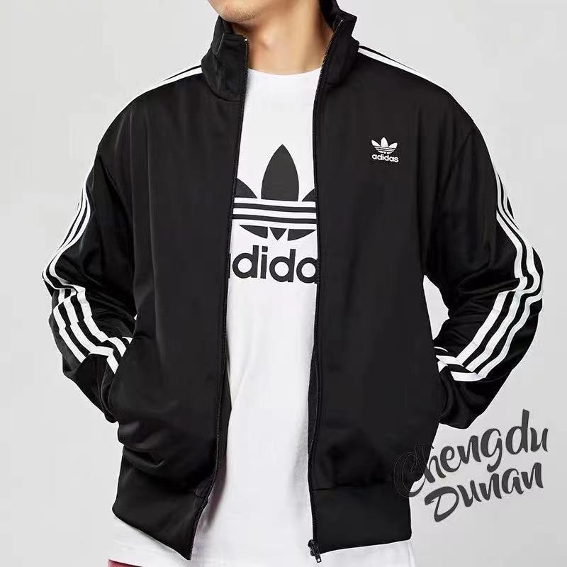 Áo Khoác Thể Thao Adidas 100% Chính Hãng Cổ Đứng Thêu Logo Phối Khóa Kéo Thoáng Khí Thoải Mái Cho Nam