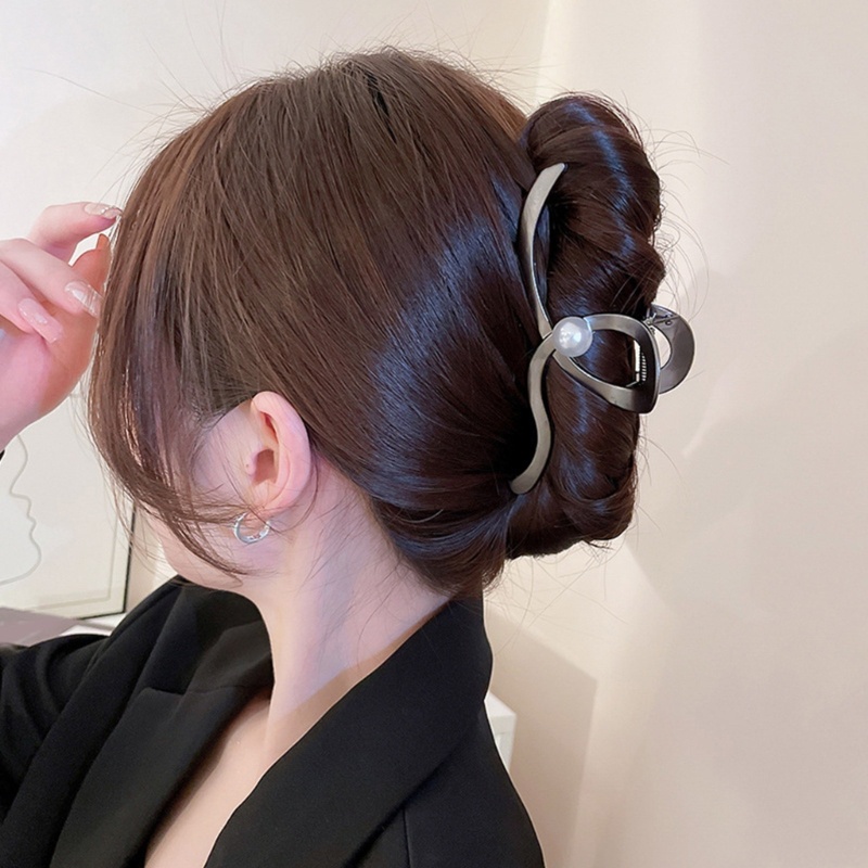 Kẹp Tóc Dạng Cong Đính Ngọc Trai Lấp Lánh Thời Trang Cho Nữ