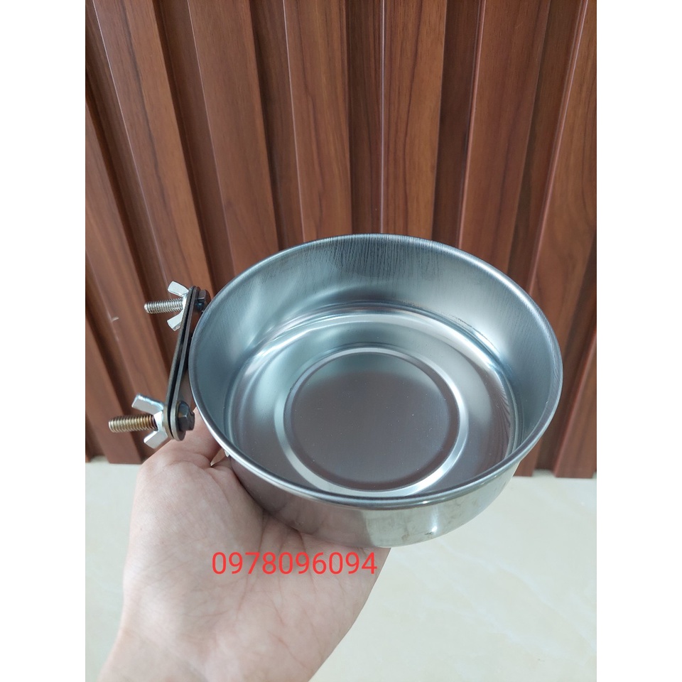 Máng ăn 14cm inox 304 cho chồn hương máng ăn inox 304 cho vẹt máng ăn inox 304 cho mèo