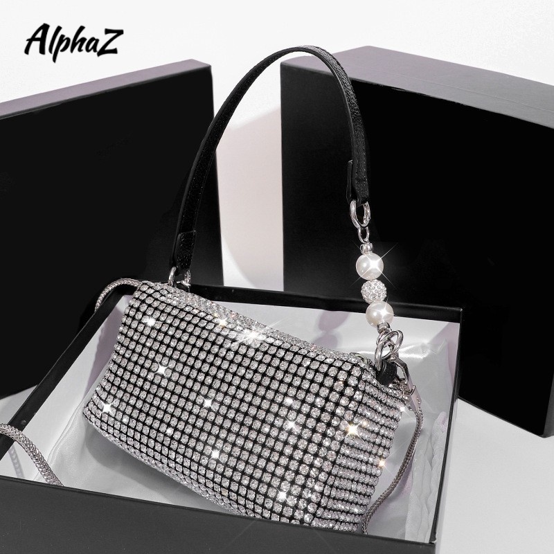 SHI CHEN Túi Đeo Cánh Tay Đính Kim Cương Lấp Lánh Sang Trọng Thời Trang Cao Cấp