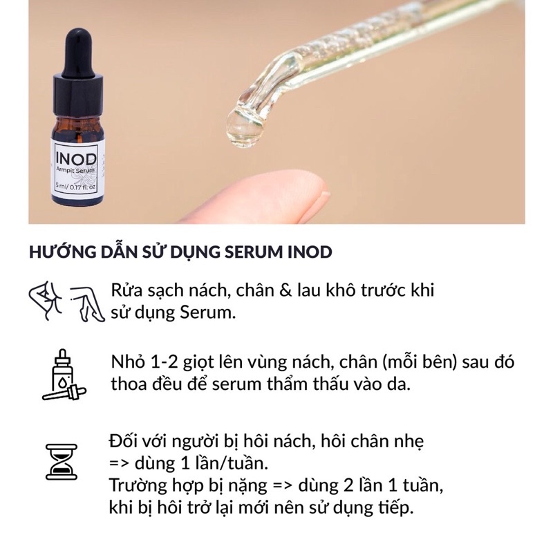 Serum hôi nách Inod Huyền Phi khử mùi hôi nách và hôi chân , có thẻ bảo hành.