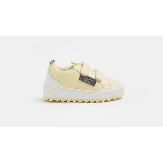 Giày thể thao bata RIVER ISLAND màu vàng phong cách Velcro cho bé gái