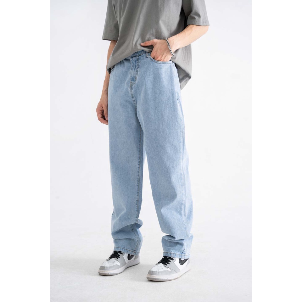 Quần Jeans Nam BOO Dáng Straight Basic