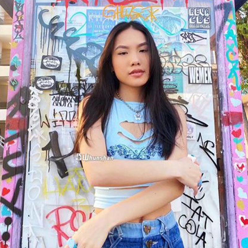 Áo Tank Top Sát Nách Dáng Ôm In Họa Tiết Lỗ Thời Trang Mùa Hè 2023 Mới Quyến Rũ Cho Nữ