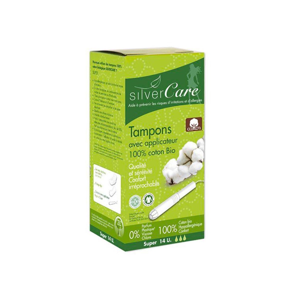 Băng Vệ Sinh Tampon Hữu Cơ SilverCare - BVS Tampon Hữu Cơ - Băng Vệ Sinh Hàng Ngày - Băng Vệ Sinh Ban Đêm - Siêu Thấm