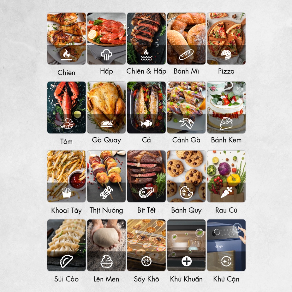 Nồi Chiên Hơi Nước DINGO DSF16 - Công Nghệ Mới Hấp Chiên Kết Hợp - Dung Tích 16L - Hàng Chính Hãng - Bảo Hành 24 Tháng