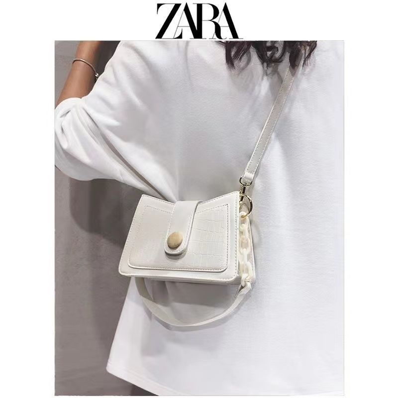 Zara Túi Xách Thời Trang 2022 Phối Dây Xích Bằng Chất Liệu acrylic Dành Cho Nữ