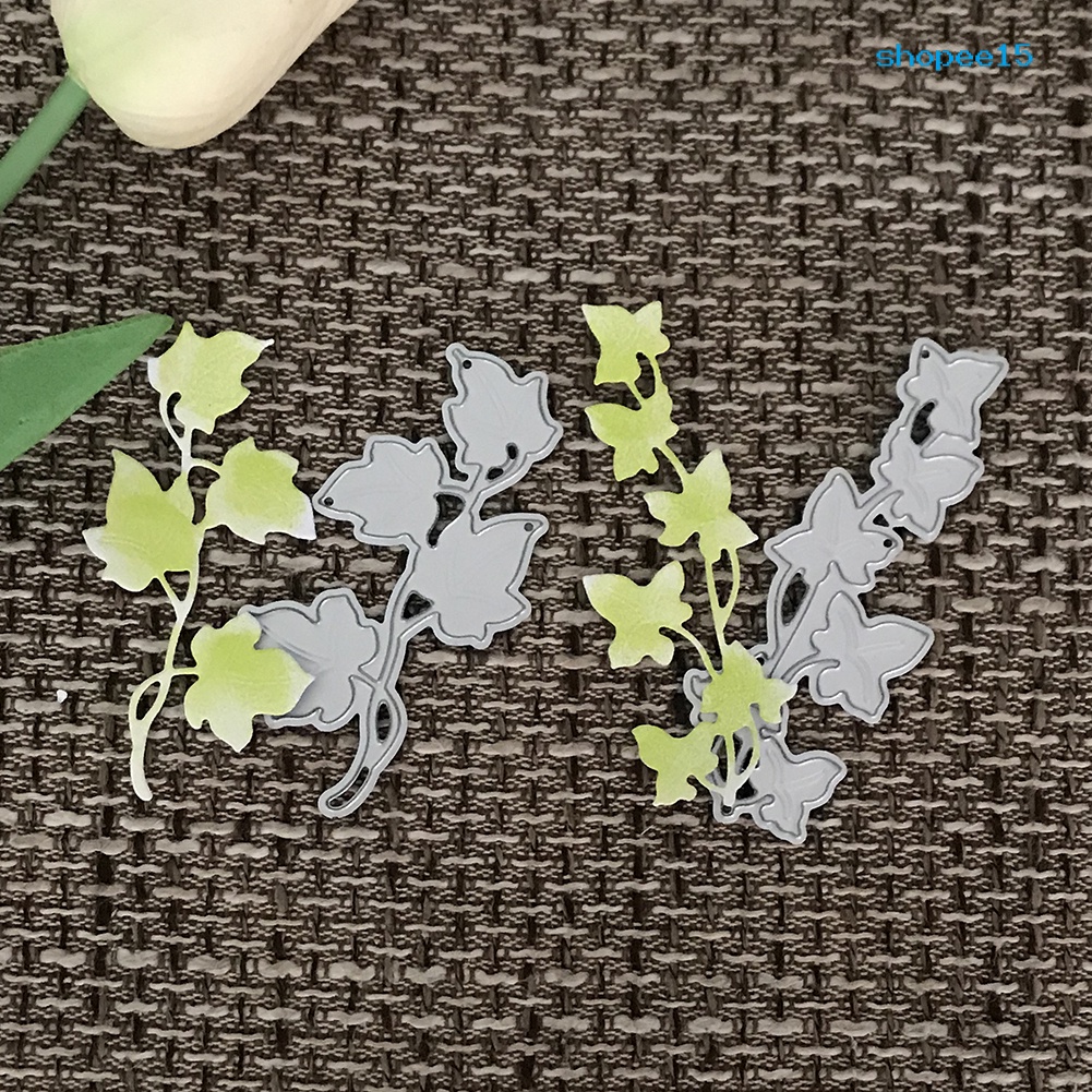 Khuôn Cắt Giấy Kim Loại Hình Lá Cây 15 Ngăn