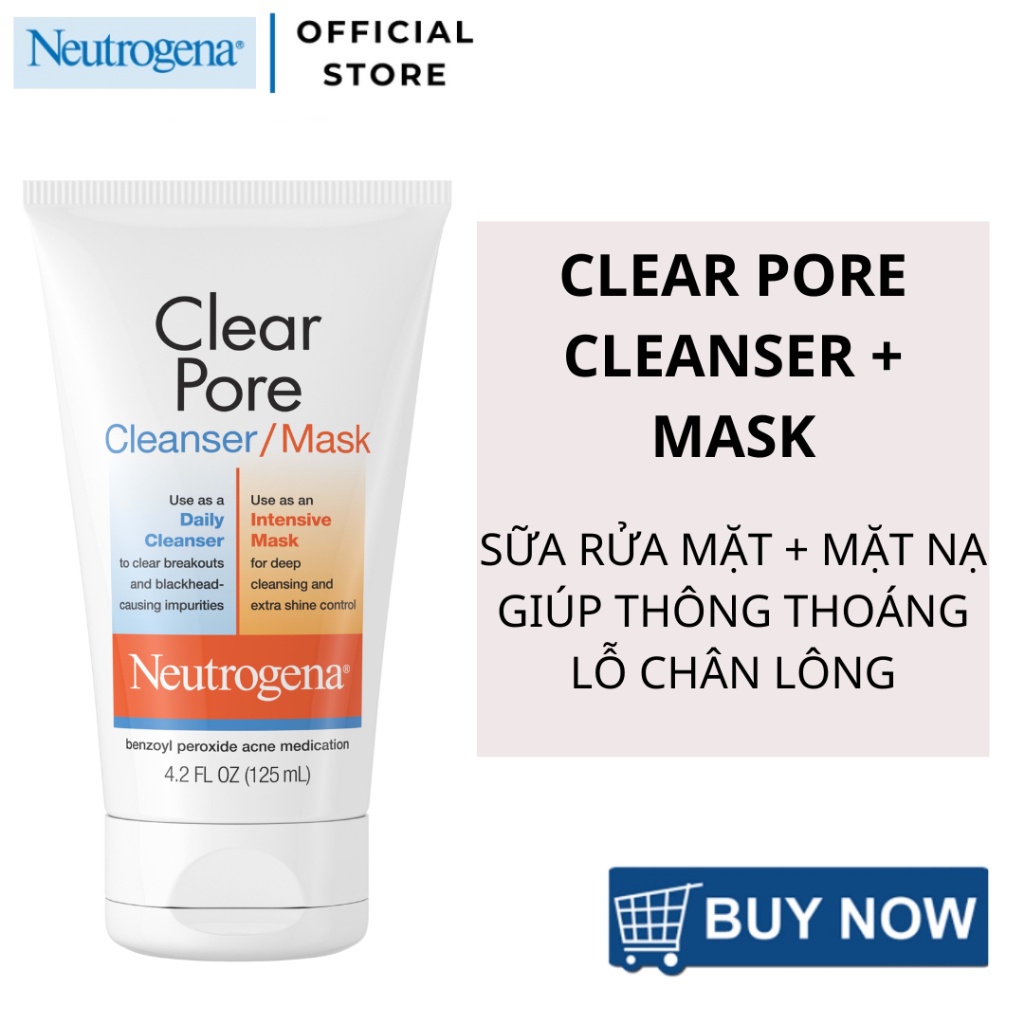 Sữa rửa mặt/Mặt nạ Neutrogena Clear Pore Cleanser/Mask