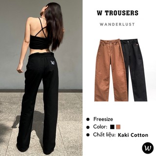 Quần kaki ống suông W Trousers