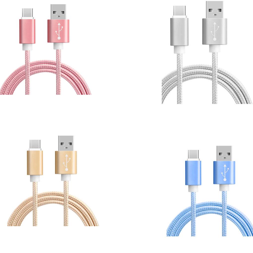 Dây Cáp Sạc Nhanh Truyền Dữ Liệu Type-C Bện Dây Dài 1M / 2 Cho Điện Thoại Di Động