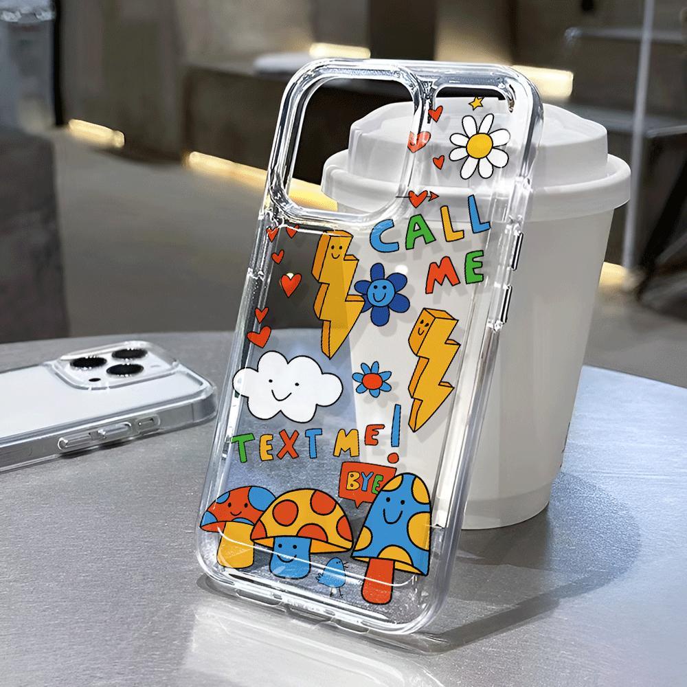 Ốp Điện Thoại Trong Suốt Hình Đám Mây Cho iphone 14promax 13 12 11 7Plus 7 8 X XS Max