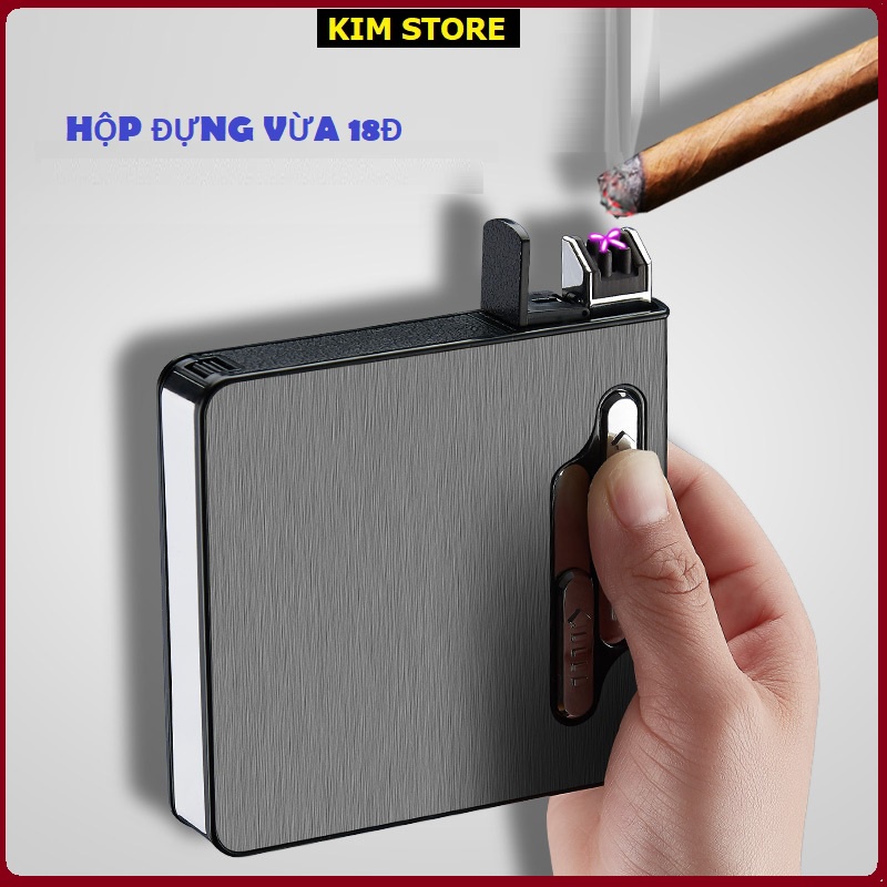 Hộp Đựng Thuốc Lá Đa Năng Sạc Điện HENDA cổng sạc USB type-C