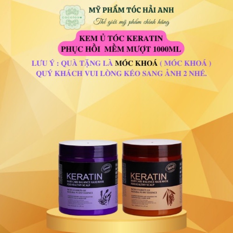 Kem ủ tóc KERATIN COLLAGEN 1000ML LAVENDER BRAZIL NUT - Ủ hấp tóc cung cấp dưỡng chất KERATIN & COLLAGEN