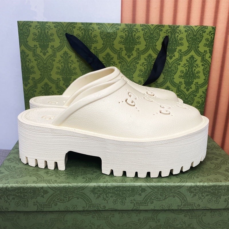 Dép Sục nhựa gucci đế cao