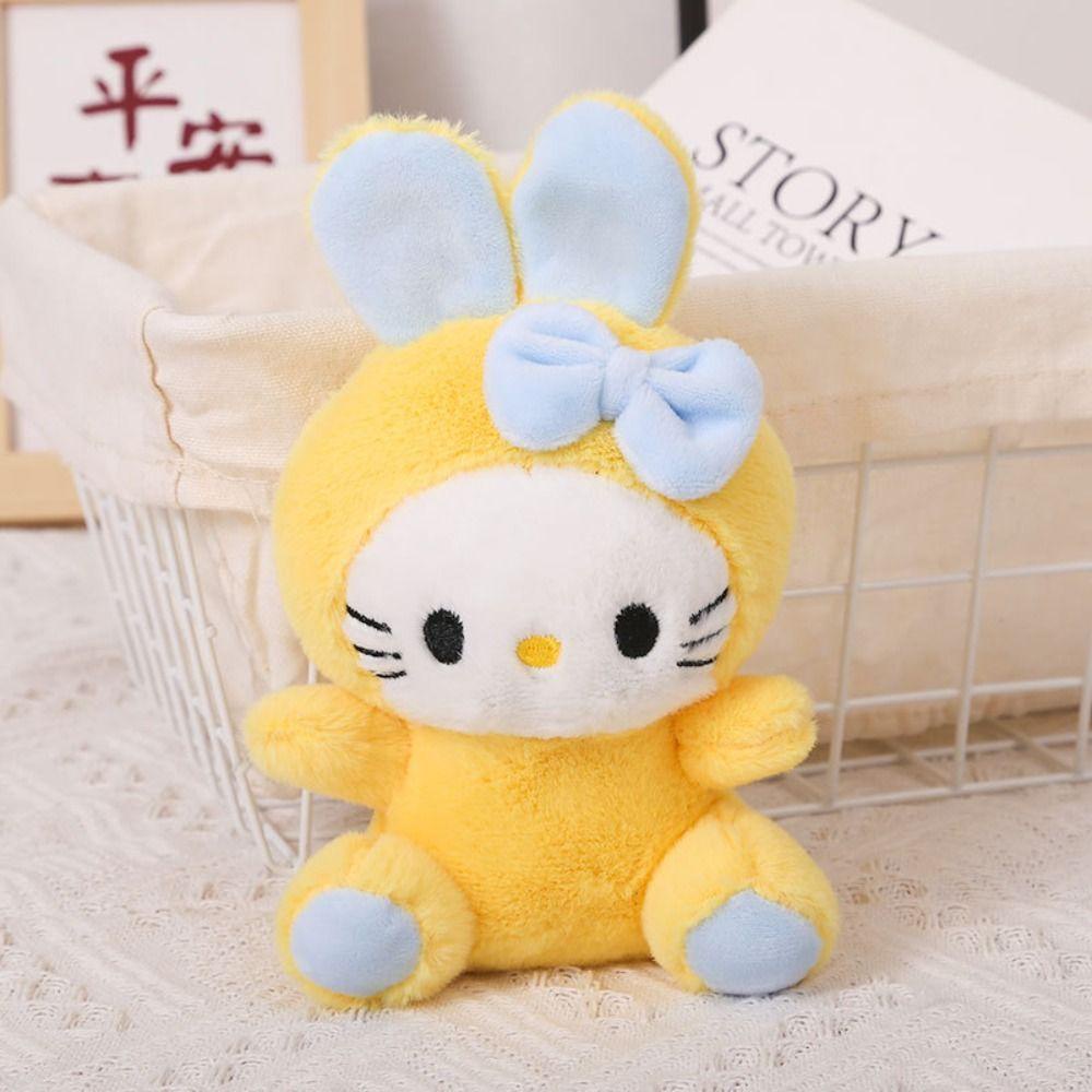 Móc Khóa Hình Thỏ Nhồi Bông Mềm Mại Dễ Thương DIY