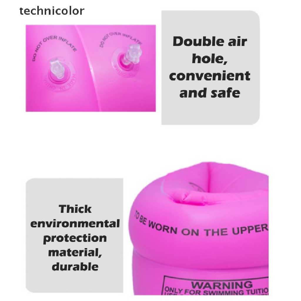 Phao Bơi Bơm Hơi Đeo Cánh Tay Nhiều Màu Sắc Đáng Yêu Dành Cho Trẻ Em Và Người Lớn TYG