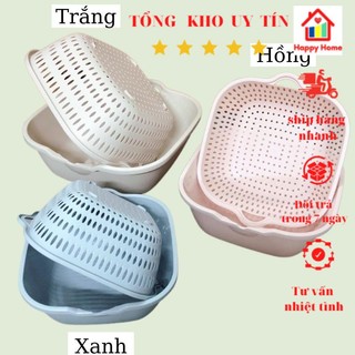 Bộ rổ nhựa 2 lớp Việt Nhật sét 6 món